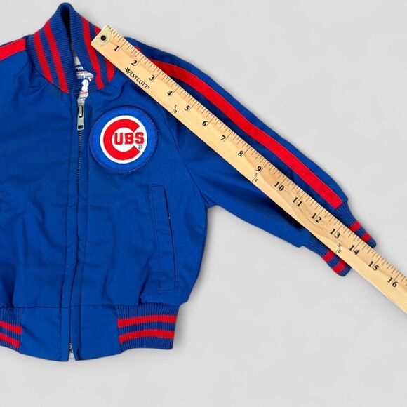 Chicago Cubs Full Zip Jacket Blue Vintage 80s Pyramid Tag MLB Youth Large - Picture 8 of 8